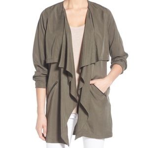 Trouve Tencel Waterfall Open Blazer Jacket